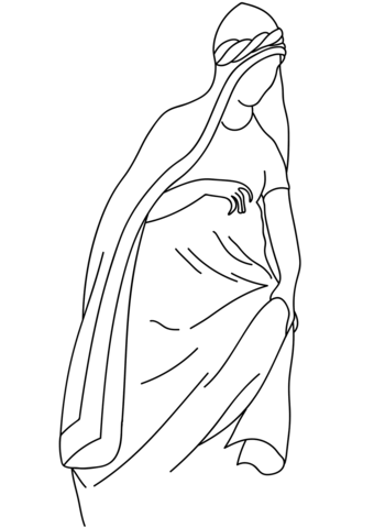 Etruscan Headdress Coloring Page